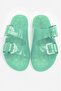 Jelly Pop Transparent Double Buckle Detail Women's Beach Slippers - 3