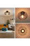 Black round metal E27 ceiling light. - 2