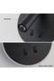 LED Bedside Lamp, Indoor Hotel Wall Light, Bed Wall Lamp, Hallway Wall Lamp with Switch, Black, 10W (Round) - 3