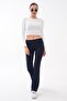 Women's Elastic Waist Detailed Spanish Flare Leggings 265179 -