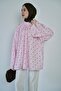 Women's Polka Dot Spanish Sleeve Draped Hijab Shirt - 5