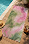 Pastel Watercolor Pink Green Abstract Marble Pattern 70X150 Beach Towel - Cotton Bath Towel - 2