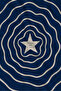 Sailor Navy Blue Contour Starry Geometric Patterned 70X150 Beach Towel - Cotton Bath Towel - 3