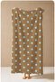 Retro Coffee Background Blue Large Polka Dot Patterned 70X150 Beach Towel - Cotton Bath Towel - 5