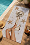 Golden Star Disco Women's Patterned 70X150 Beach Towel - Digital Printed Fade-Resistant Bath Towel - 4