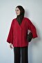 Women's Hijab Jacket with Front Buttons and Double Pocket Detail - 7