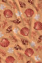منشفة شاطئ منقوشة صيفية بنمط نباتي من قشرة البحر بلون الباستيل المرجاني مقاس 70x150 - منشفة حمام قطنية - 3