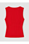 Vizyon New Season Red Crew Neck Women's Undershirt - 7