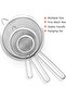 3 Pcs Super Wire Extra Fine Mesh Strainer with Handle, Small Medium Large Size Sifter Metal Str - 6