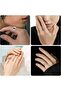 Open Adjustable Rings Set Unisex Stacking Ring Stackable Jewelry Gift Finger Rings for Women M - 4