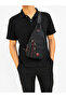 Seventeen Unisex Medium Size Multi-Compartment Crossbody Body Bag Black-Red - 4