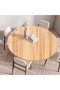 Round tablecloth with elasticated edges, 3D printed folding design, washable, indoor and outdoor use, kitchens, dining rooms, and... - 3