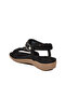 Women's Black Bow Detailed Stone Decorated Ankle Strap Sandals B326 Z - 4