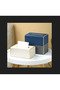 Leather Tissue Boxes - Reusable with Gold Edges for Living Room and Office Organization Navy Blue - 2