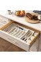 Drawer Organizer Kitchen Utensils, Expandable Silverware Organizer No BPA, Storage Large Utensil Hol - 7
