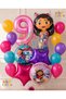 Gabby Dollhouse Balloon Set 9 Years Old 14 Piece Birthday Balloon Decoration Set