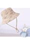Baby Bucket Sun Hat with Dinosaur Pattern, 2-Pack, Grey and Beige, UPF50+ Protection, Adjustable Chi - 4