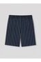 Navy Blue Regular Fit Printed Men's Shorts Pajama Set - 8