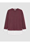 Lcw Everyday Mürdüm Soft Touch Oversize Women's Sweatshirt Tunic - 4