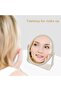 مرآة تجميل مزدوجة الجوانب، مرآة مكياج للمكتب مع حامل دوار، للاستخدام التجميلي والحلاقة - 3