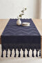 Zigzag Patterned Textured Tasseled Tablecloth Decorative Living Room and Kitchen Table Runner - 4
