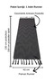 Zigzag Patterned Textured Tasseled Tablecloth Decorative Living Room and Kitchen Table Runner - 2
