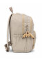 Crinkle Fabric Beige Luxury Sports Plush Accessory Daily School 6 Compartment Backpack Outdoor - 3