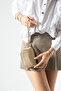 Beige Adjustable Knot Detail Strap Women's Crossbody Bag - 2