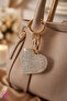 Special Message Note Boxed Stone Heart Metal Bag Ornament Keychain Charm Gold - Gift for Lover or Friend - 4