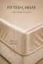 Striped Micro Satin Elastic Bed Sheet and Pillow Set Single and Double Size Shiny Soft Textured Fitted - 4
