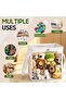 2 PCS 𝐓𝐨𝐲 Storage Bins with Clear Lids & Handles, 12 Inch Cube PVC Storage Organizer Boxes, Foldable - 5