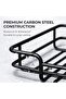 Shower Caddy, 3Pcs Corner Shelf Set, Adhesive Shower Organizer with Soap Holder, Rustproof Carbon St - 5