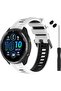 حزام متوافق مع جهاز Garmin Forerunner 965 - حزام بديل من السيليكون الناعم مقاس 22 ملم لجهاز Garmin 965 Sma