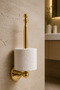 Gold Retro Vertical Toilet Paper Holder Complete Brass Material Refillable Bathroom Toilet Paper Holder Gold Color - 2