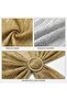 4-Piece Shawls and Wraps for Evening Dresses, Gold and Silver Fringe Scarf Set with Buckles, Metalli - 3