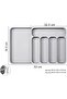 Kitchen Drawer Organizer, Expandable Silverware Tray for Utensil Storage, Adjustable Cutlery - 5