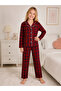 Girls' Cotton Buttoned Suede Long-Sleeved Winter Pajama Set - 3