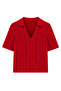 Polo Collar Red Knitwear