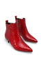 Rhea Flora Women's Pointed Toe Heeled Boots 0012415 3D Printed Red