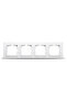 White quad frame - matching frame for socket and switch - 3