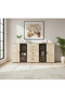 Modern wooden buffet with a contemporary design
