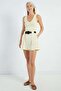 Belt Detailed Pleated Shorts - 5