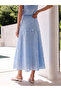 Trendlucky High Waist Brode Flared Skirt with Difference in Color - 4