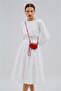 Mino Adjustable Knot Detail Strap Women's Mini Crossbody Bag with Ankle Accessory Red - 5