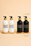 2-Piece Glass Liquid Soap Dispenser with Bamboo Stand 300 ml - 2