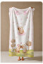 White Cute Forest Animals Patterned 70X150 Beach Towel - Digital Printed Bath Towel - 4