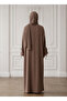 Front Zip Nida Abaya with Inside Belt & Pockets - 4