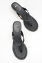 Women's Flip-Flop Detailed Heeled Sandals Black Skin - 5