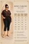Women's Plus Size Elastic Waist Side Slit Pockets Stretchy Gabardine Capri Pants - 4
