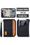 Travel document holder 17.98x12.45cm black RFID secure wallet. - 5